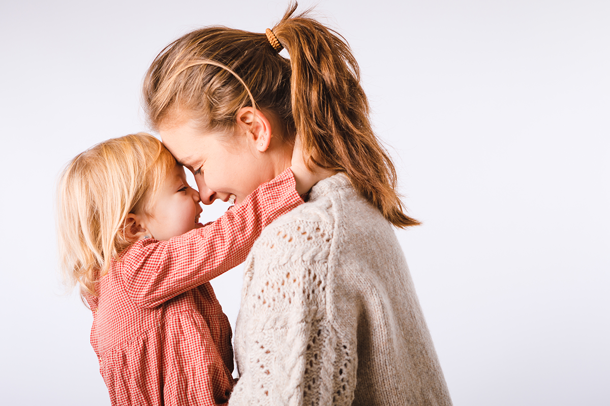 mama and her little daughter