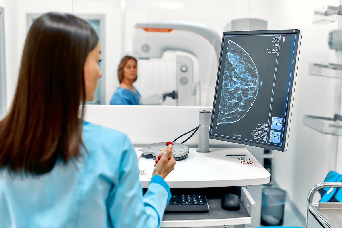 the patient undergoes a screening procedure breast imaging