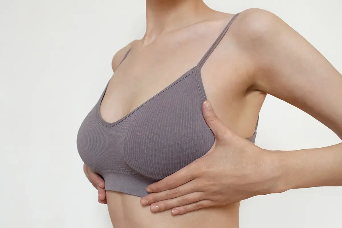 woman breast or natural tits in lingerie